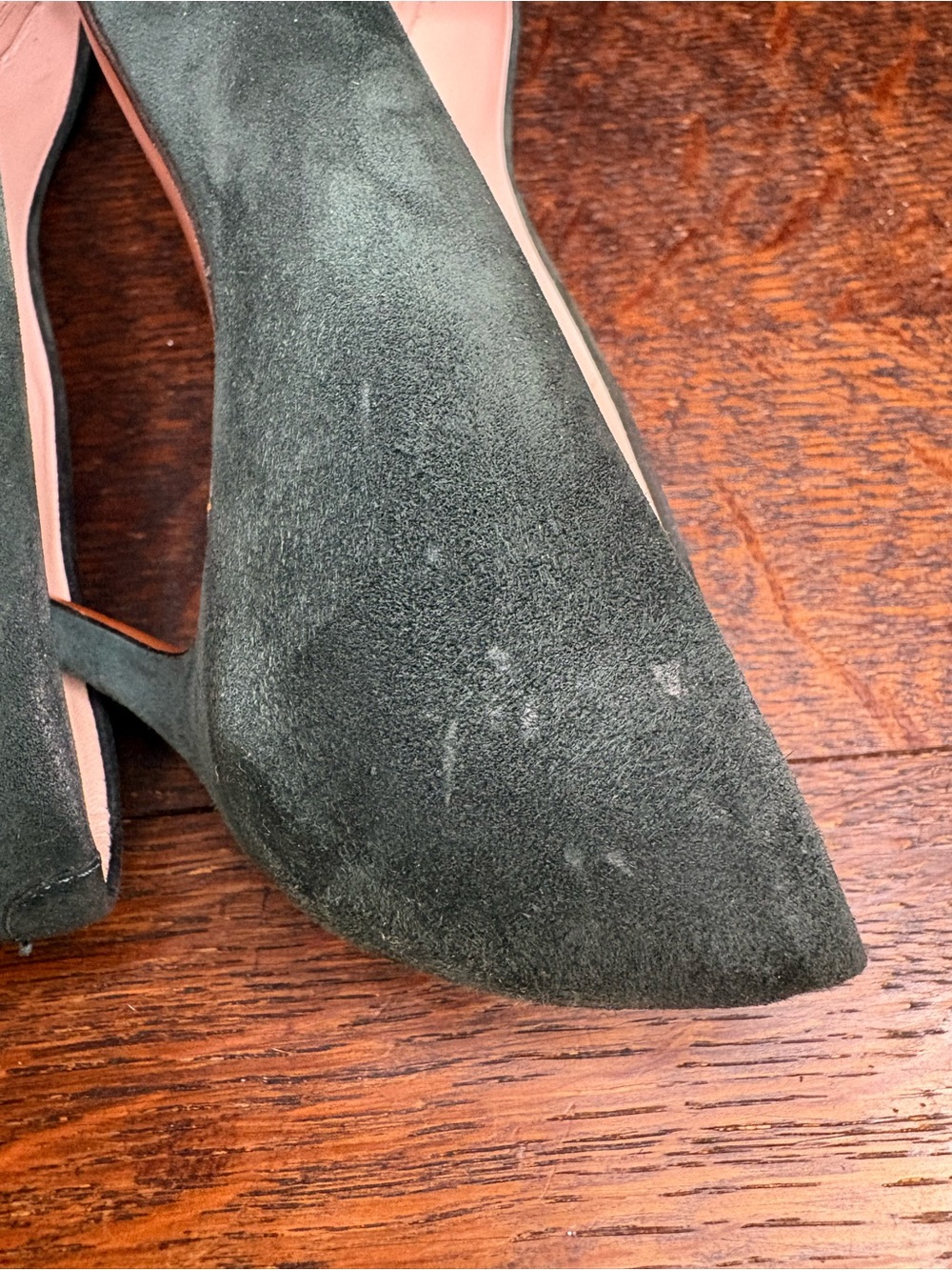CELINE Paris Green Suede Pointed Toe Stiletto Pumps - Size 35 - Picture 8 of 8